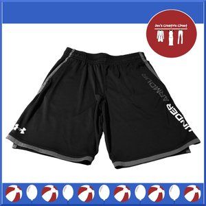 Boy's Under Armour Black and Gray Athletic Shorts